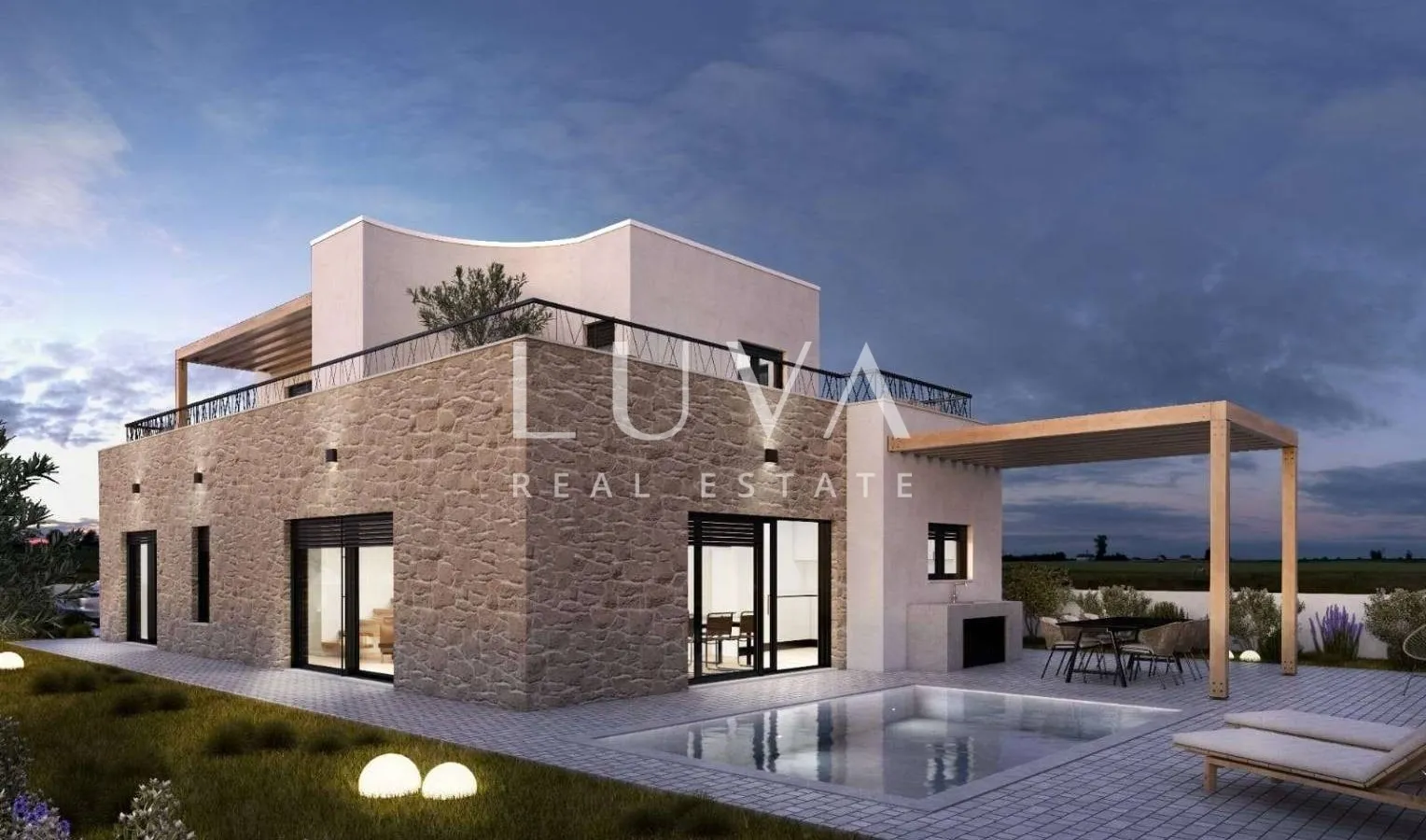 Vodice, moderna kuća s bazenom, 176 m2 za prodaju