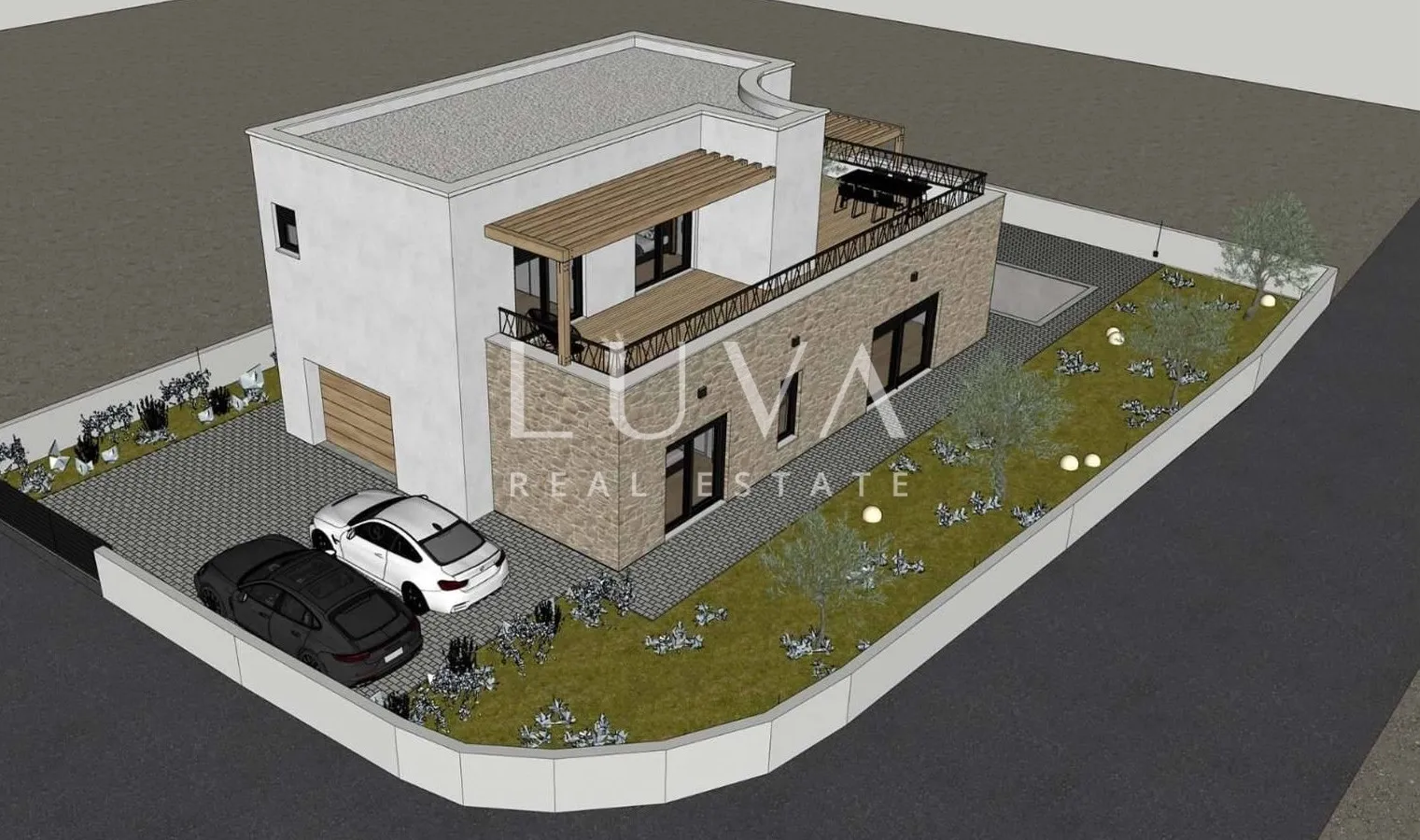 Vodice, moderna kuća s bazenom, 176 m2 za prodaju