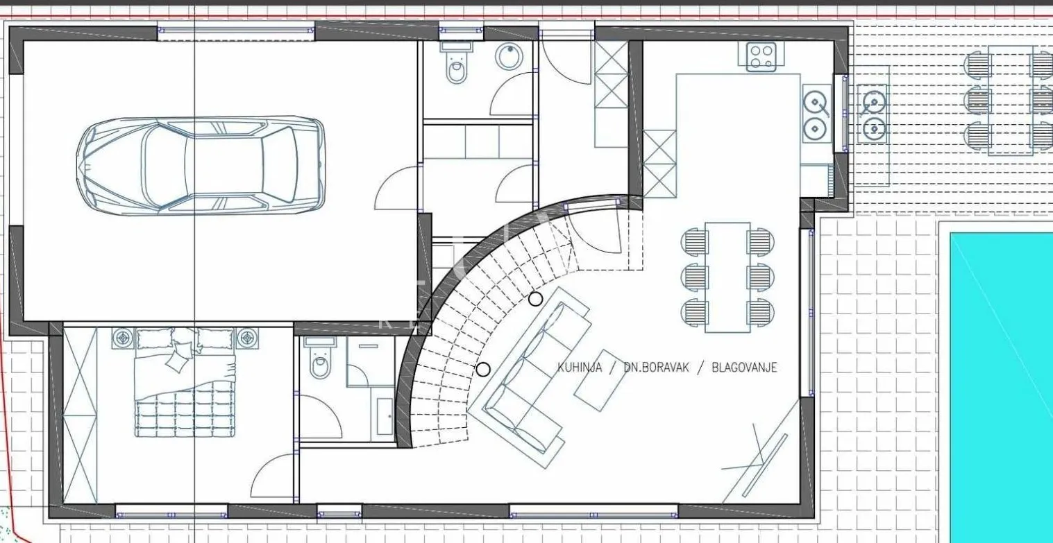 Vodice, moderna kuća s bazenom, 176 m2 za prodaju