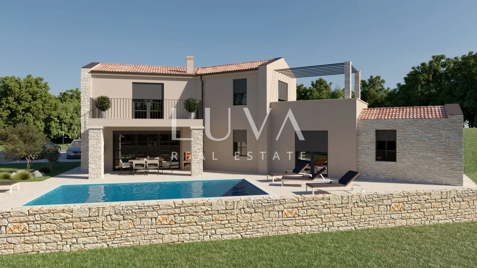 Istra, novogradnja, luksuzna kuća s bazenom blizu Poreča, 160 m2 za prodaju