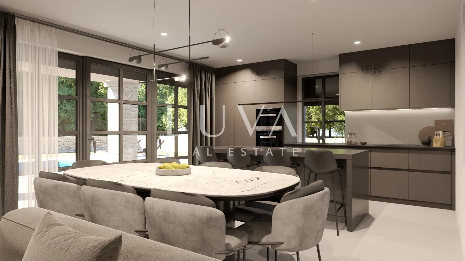 Istra, novogradnja, luksuzna kuća s bazenom blizu Poreča, 160 m2 za prodaju