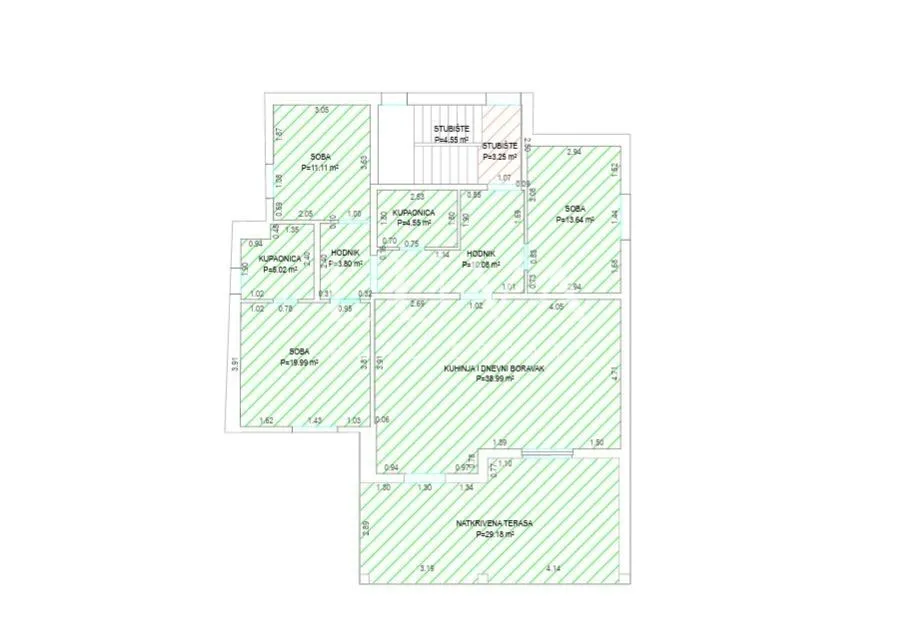 Omiš, Jesenice, 4 soban stan od 134 m2 s pogledom na more na prodaju