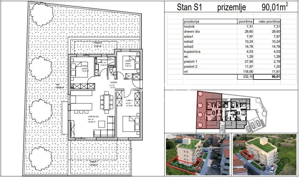 Split, Stobreč, građ. zemljište 1360m2 s pravomoćnom lokacijskom dozvolom na prodaju