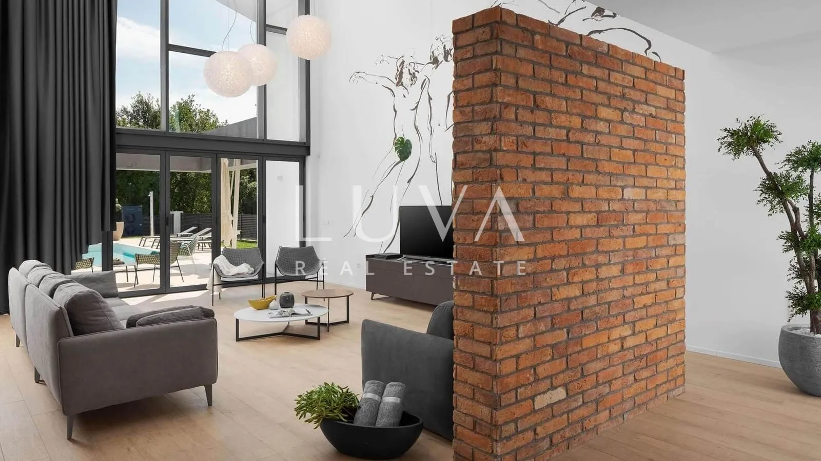 Istra, Ližnjan, moderna vila 400 m2 s bazenom na prodaju