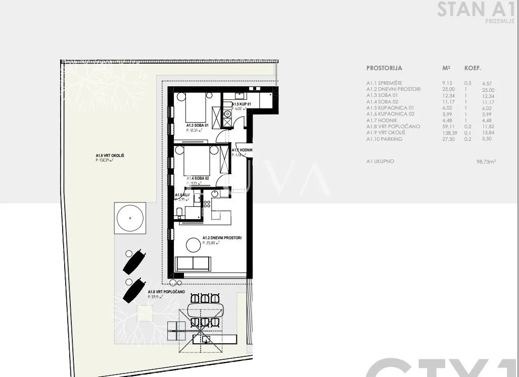 Zadar, Kožino, građ. zemljište 1582m2 s dozvolama, 100m od mora