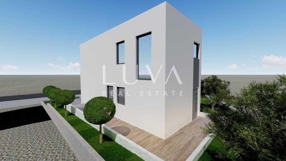 Zadar, Rtina, building plot with permit, 250 m from the beach