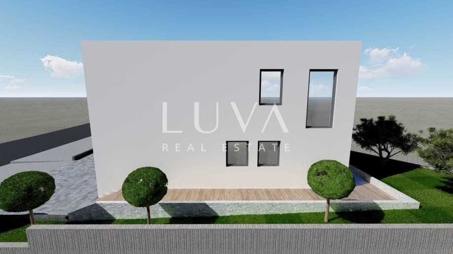 Zadar, Rtina, building plot with permit, 250 m from the beach