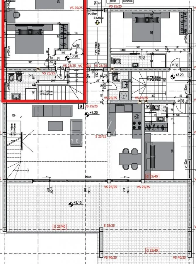 Opatija, Matulji, stan 138 m2 s pogledom na more, prodaja