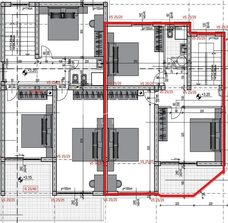Opatija, Matulji, apartment 154 m2 with sea view, for sale