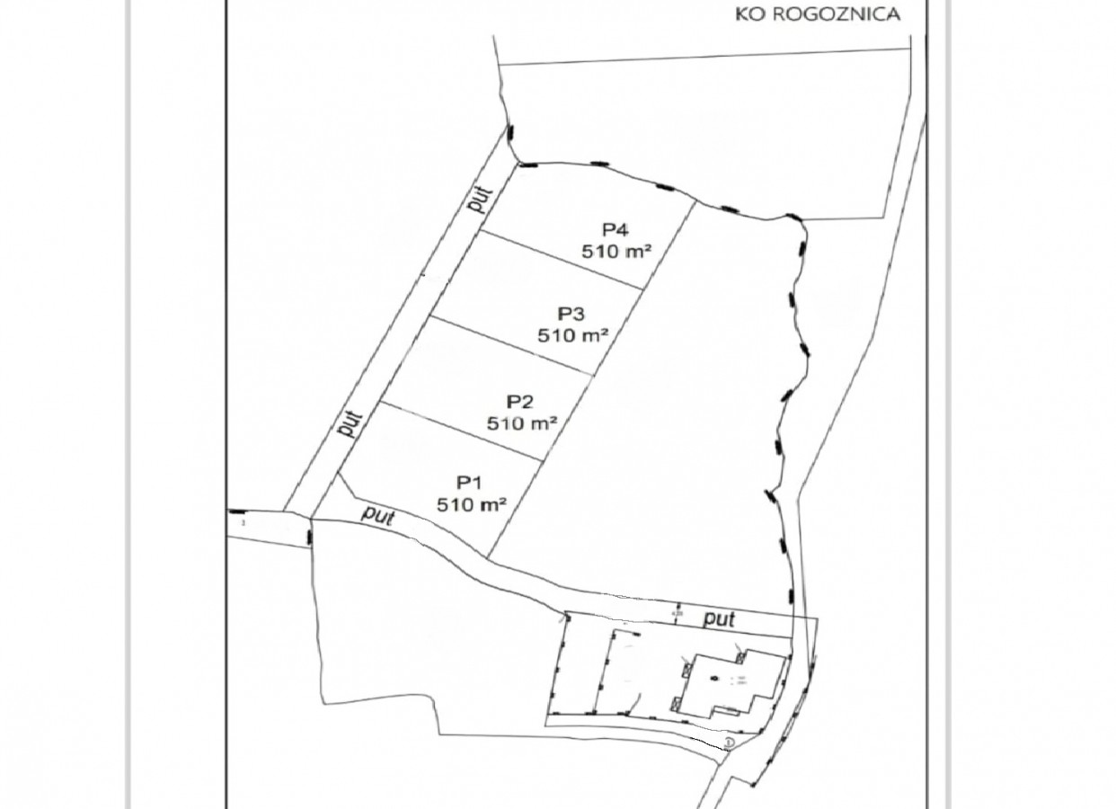 Rogoznica, Podglavica, building plot of 510 m² with sea view