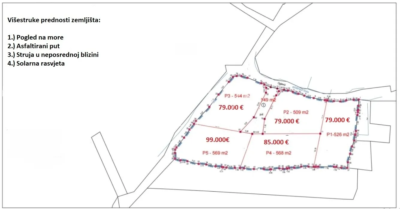 Rogoznica, Oglavci, attractive building plots with sea view