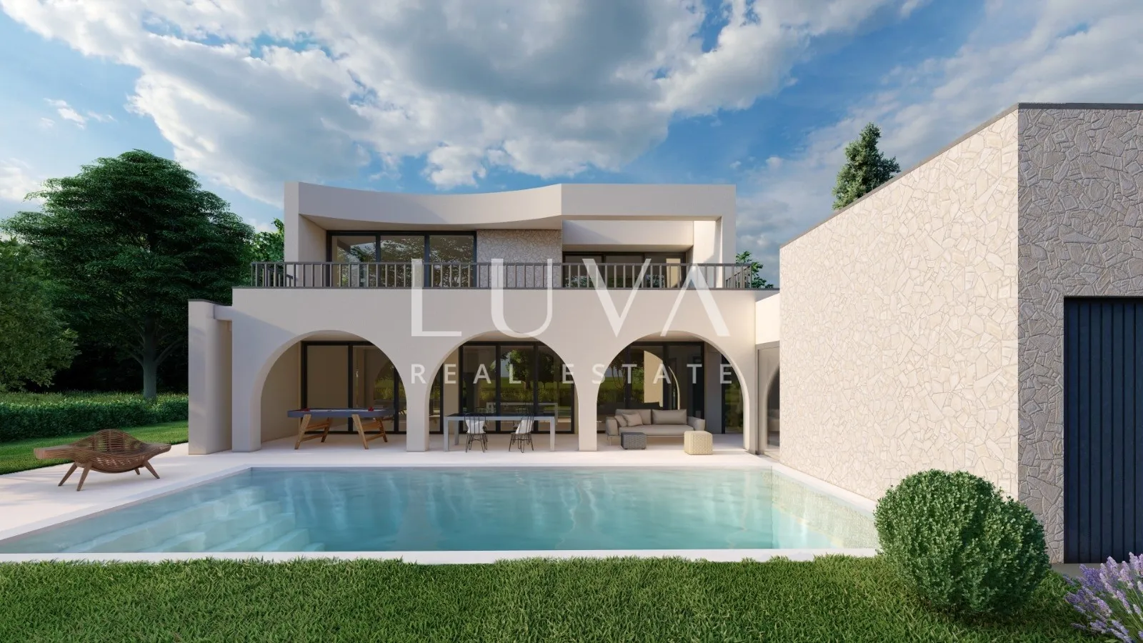 Istria, Kaštelir, luxury house with pool and sea view, NKP 244 m²