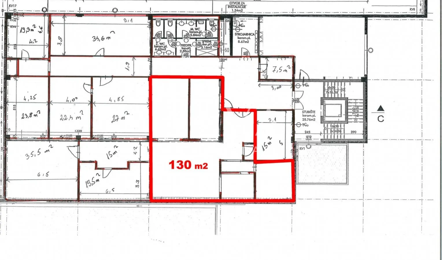 Zagreb, Slavonska Avenija, office space 130m2, rent