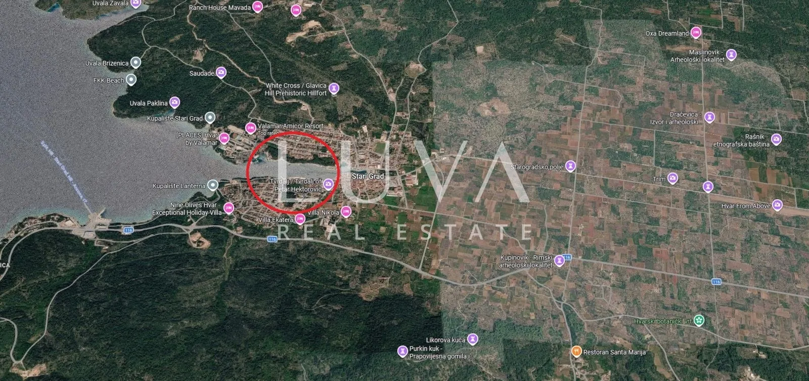 Hvar, Stari Grad, baugrundstück für wohnbebauung am meer zu verkaufen