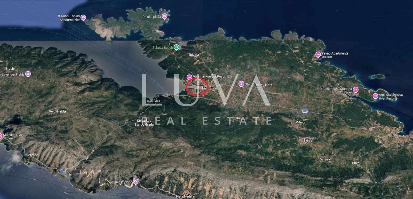 Hvar, Stari Grad, baugrundstück für wohnbebauung am meer zu verkaufen