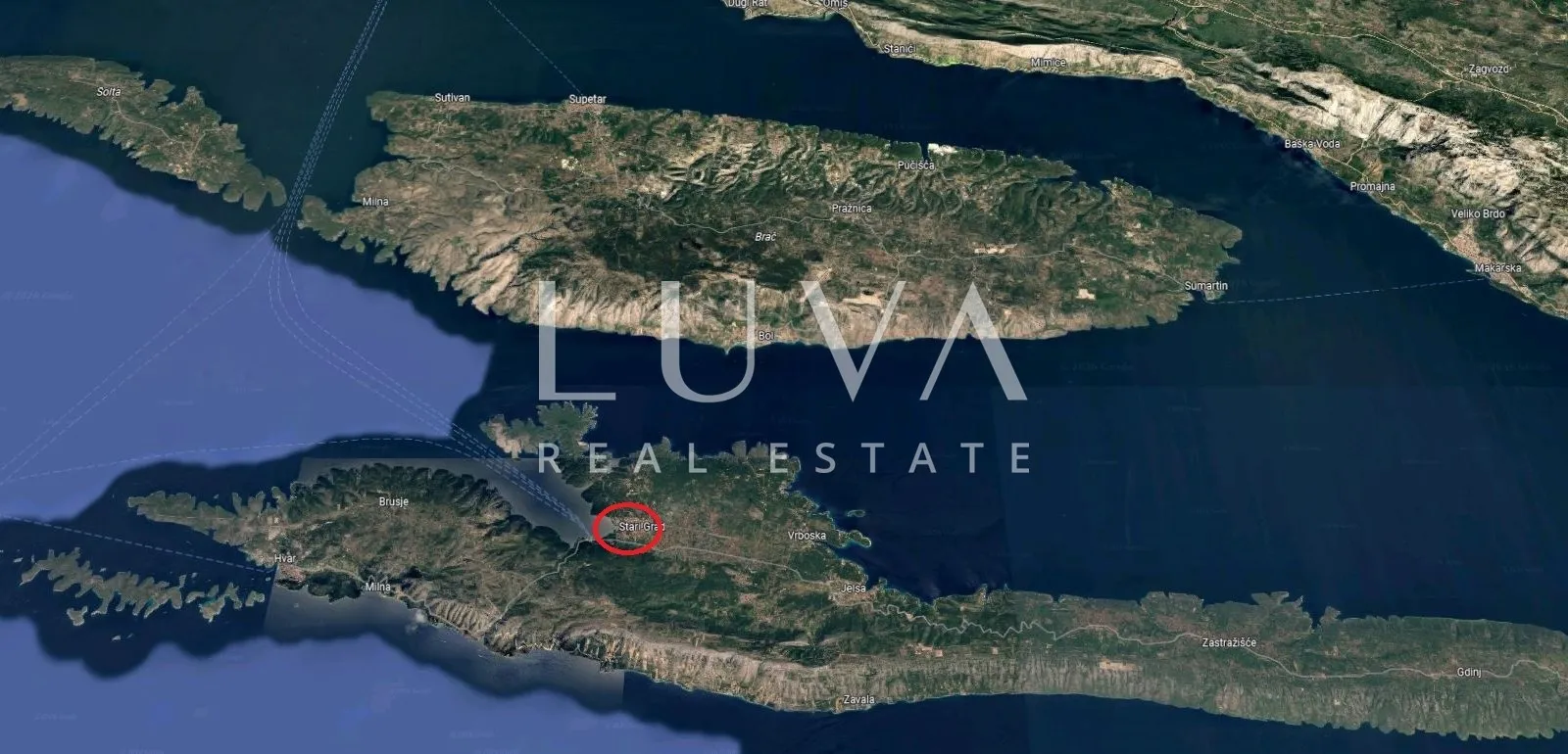 Hvar, Stari Grad, baugrundstück für wohnbebauung am meer zu verkaufen