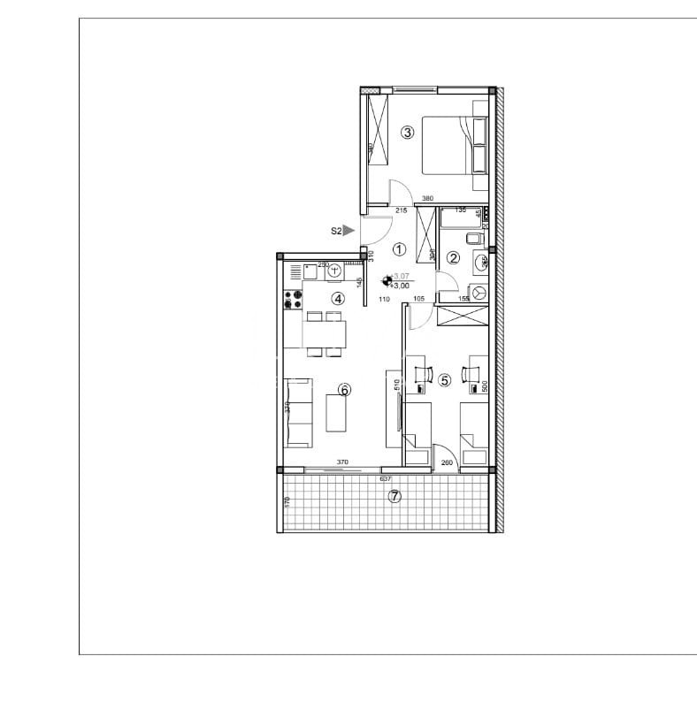 Dubrovnik, new build, 3 room apartment, 77 m² for sale