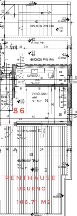 Čiovo, Neubauwohnung mit Meerblick, Wohnung DZ/S46 63 m²