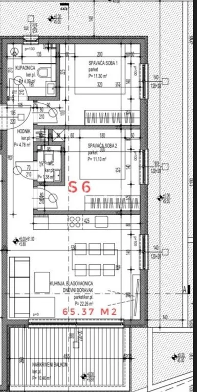 Čiovo, New Build Apartment with Sea View, Apartment DZ/S6, 63 m²