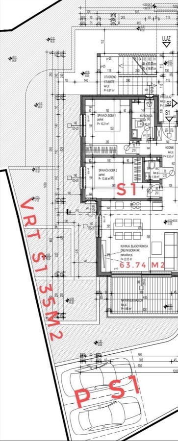 Čiovo, Neubauwohnung mit Meerblick, Wohnung DZ/S1, 65 m²