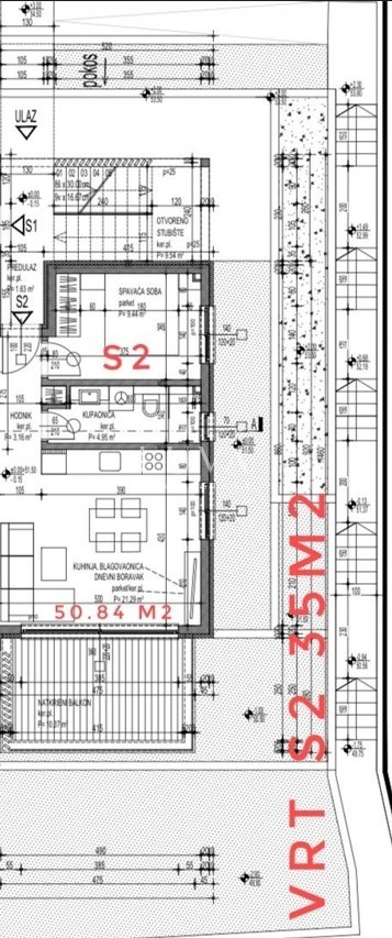 Čiovo, novogradnja s pogledom na more, stan GZ/S2 NKP 49 m2