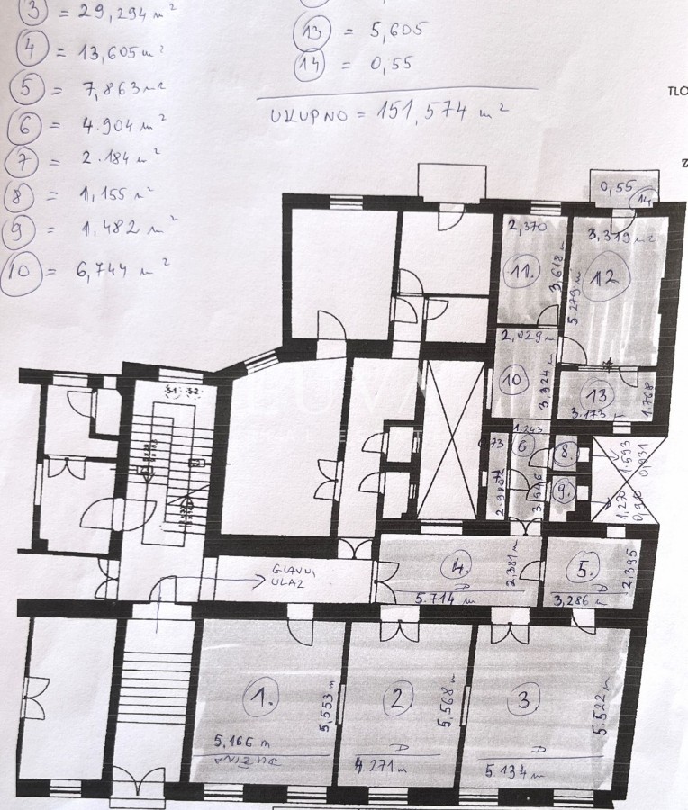 Flat Donji grad, Donji Grad, 151m2