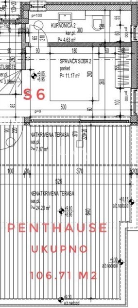 Čiovo, novogradnja s pogledom na more, Penthouse GZ/S6 NKP 79 m2