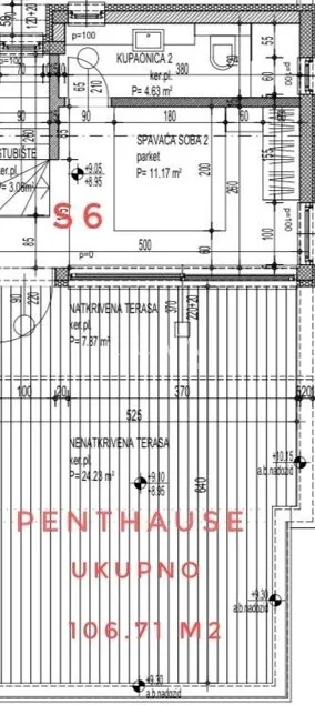 Čiovo, Neubauwohnung mit Meerblick, Penthouse GZ/S6, 79 m²