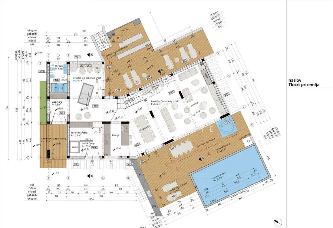 Pag, Novalja, complex of two luxury villas, 700 m², for sale