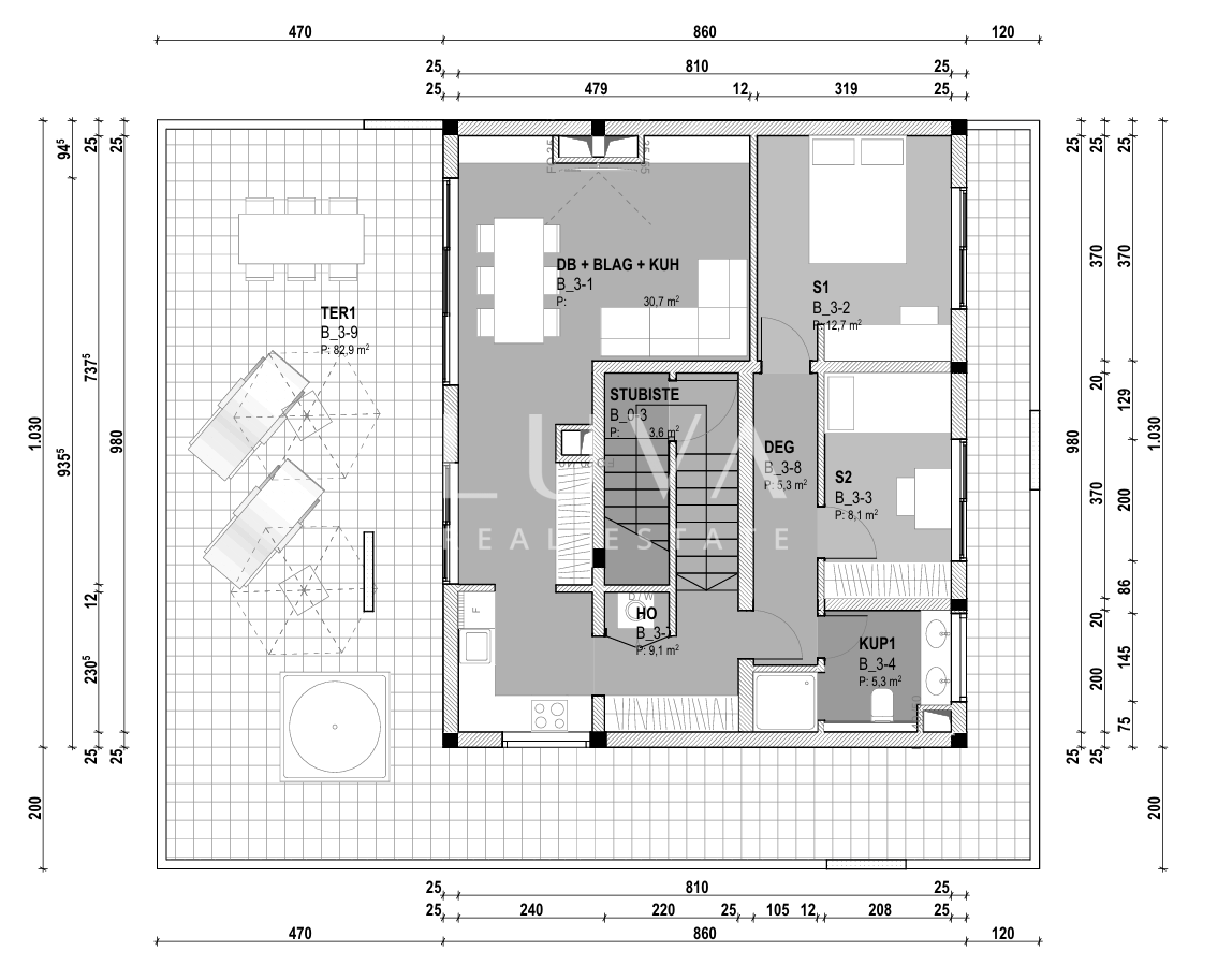 Zagreb, Vrapče, penthouse in a new building with a garage, NKP 91 m²