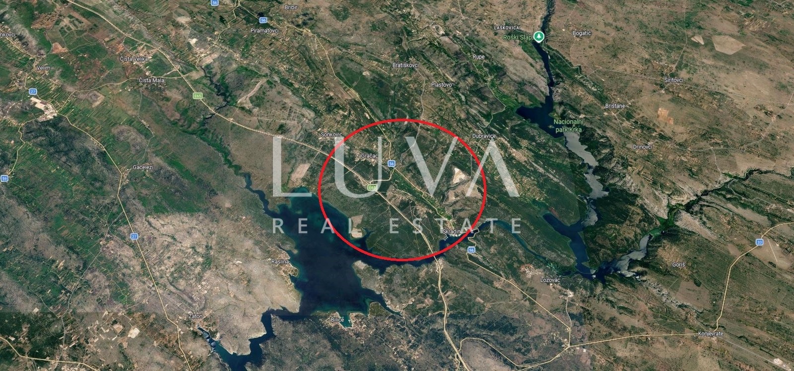Gračac, Skradin, 2,000 m² building land for sale near the sea