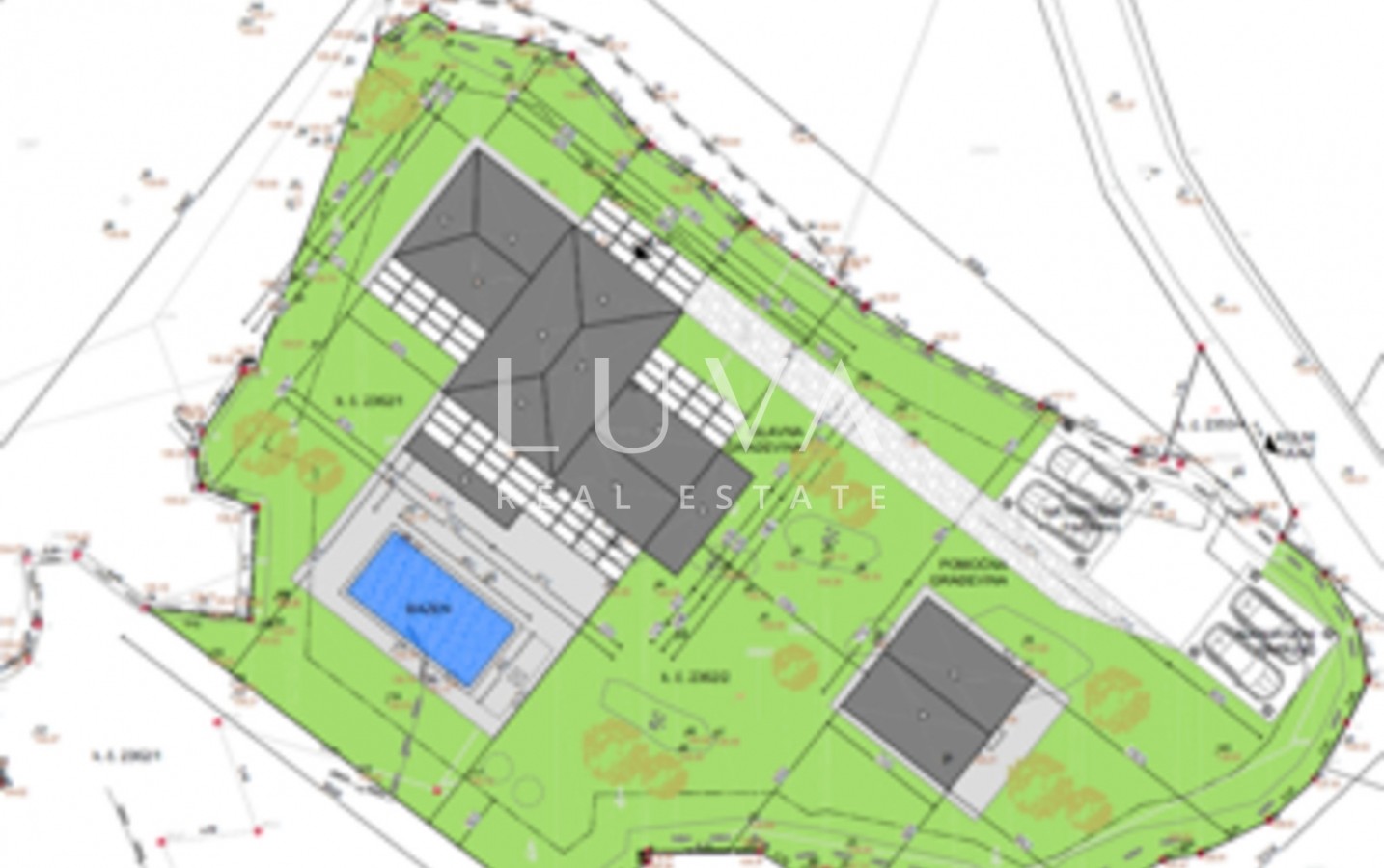 Hvar, Dol, 2321 m² building permit land for sale