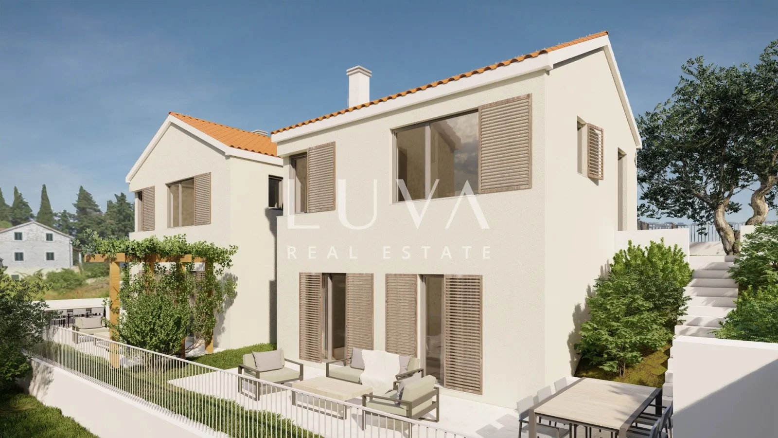 Brač, Škrip, 412 m² building plot + project for two duplex apartments