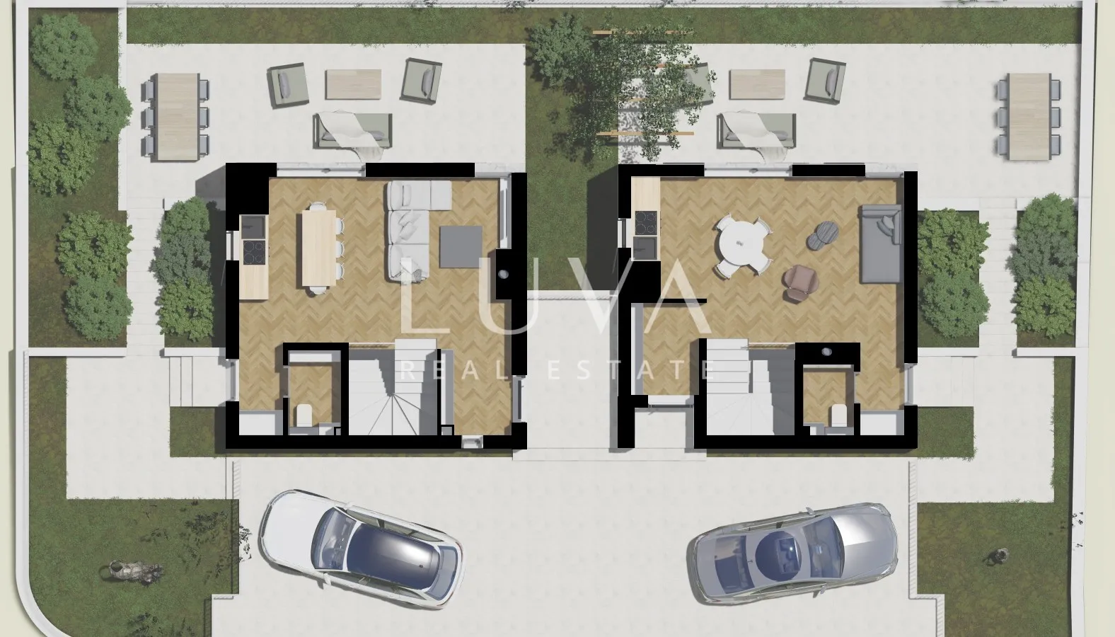 Brač, Škrip, 412 m² building plot + project for two duplex apartments