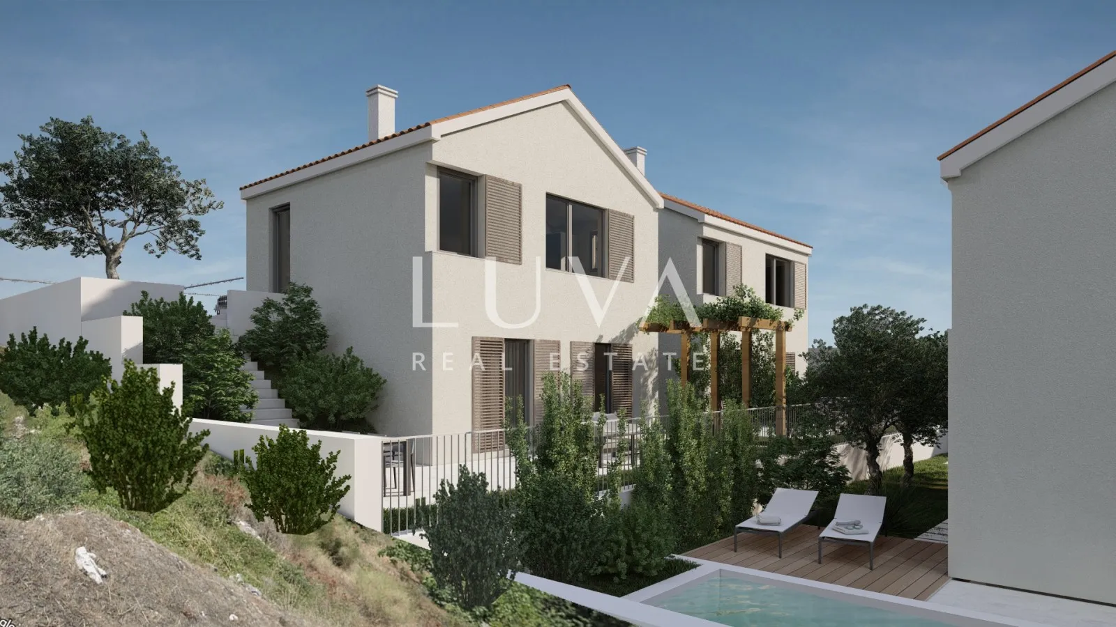 Brač, Škrip, 412 m² building plot + project for two duplex apartments