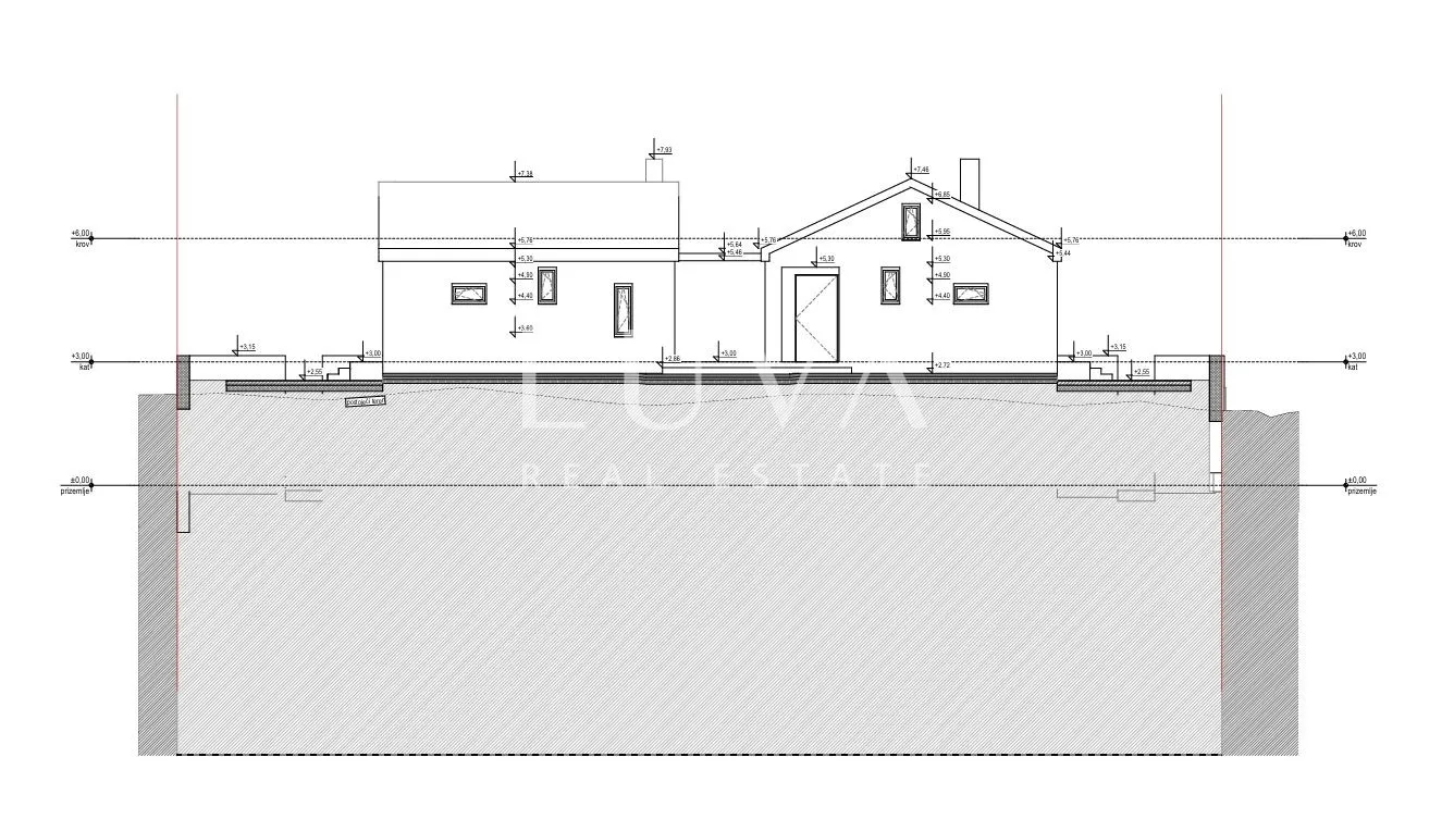 Brač, Škrip, 412 m² building plot + project for two duplex apartments