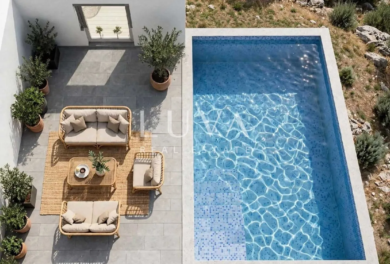 Vodice, novogradnja s vrtom i bazenom, 90 m² NKP