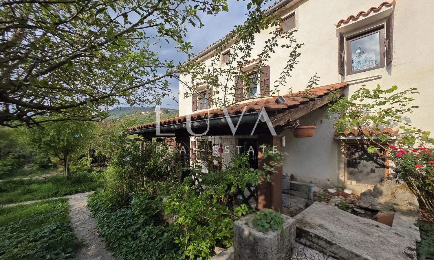 Istria, Roč, stone house in a peaceful village surrounded by nature