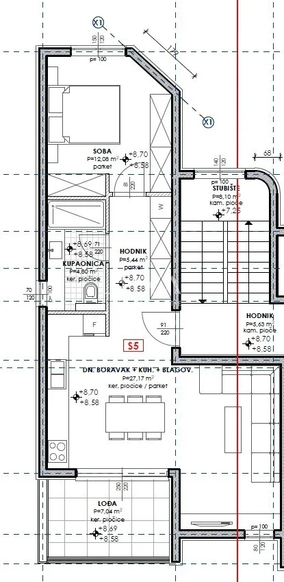 Makarska, Neubau, Wohnung Z1/S5 53 m², zu verkaufen