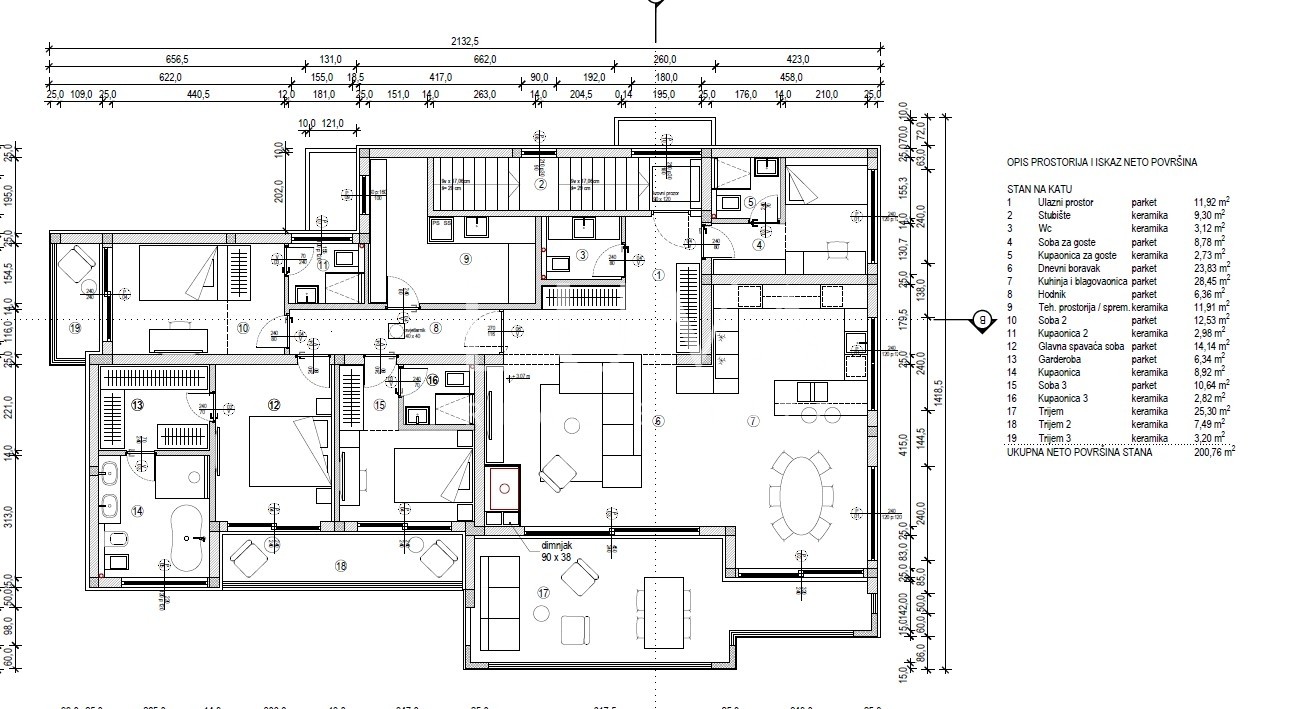 Rijeka, Kostrena, 5 room apartment 200 m2 with sea view, for sale