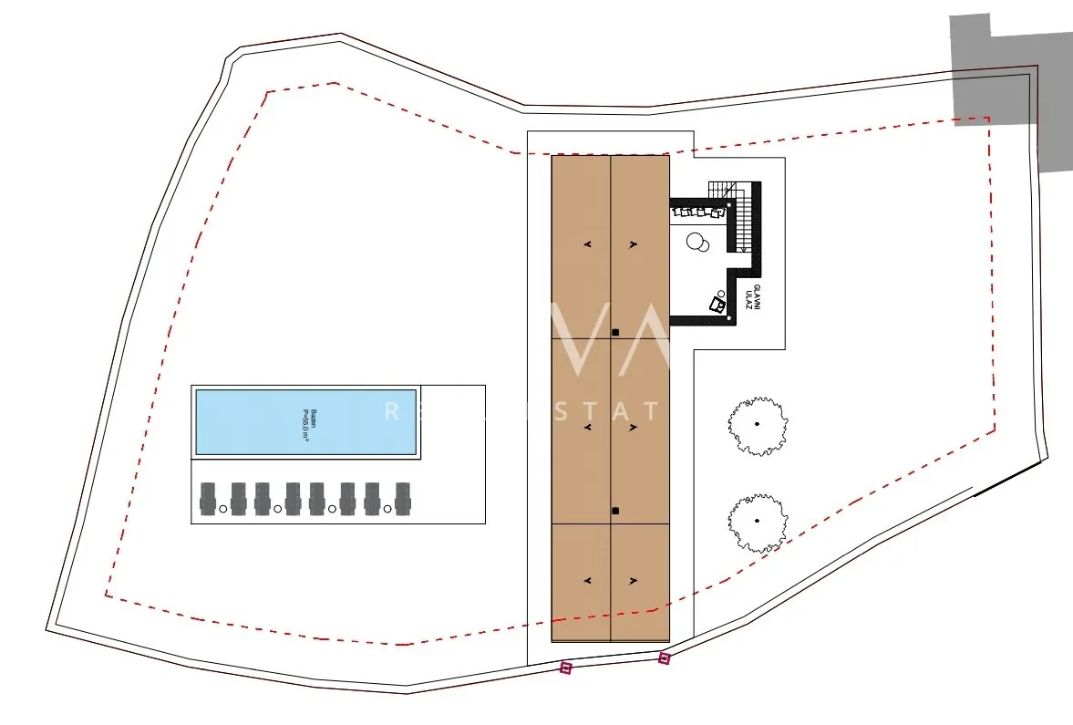 Istria, Kanfanar, magnificent family house, roh-bau stage