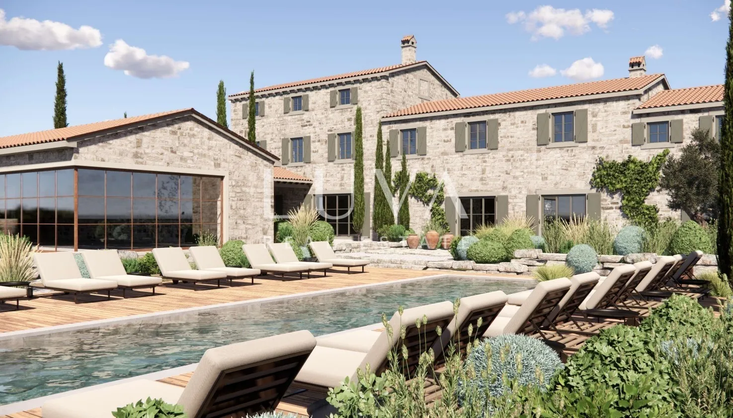 Istria, Kanfanar, magnificent family house, roh-bau stage