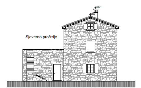 Istria, Kanfanar, magnificent family house, roh-bau stage