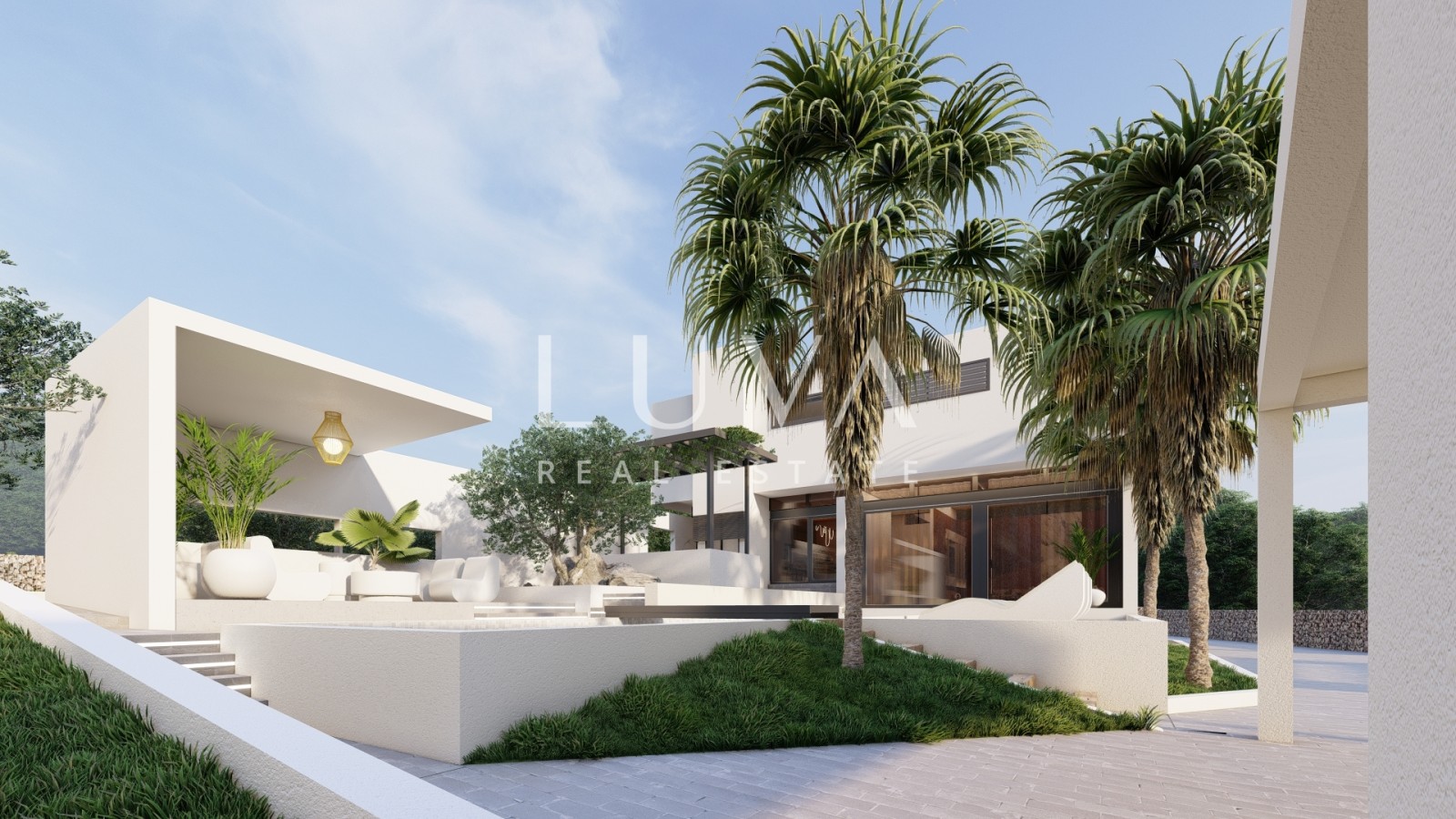 Rogoznica, Jarebinjak, modern house 237m2 with pool for sale