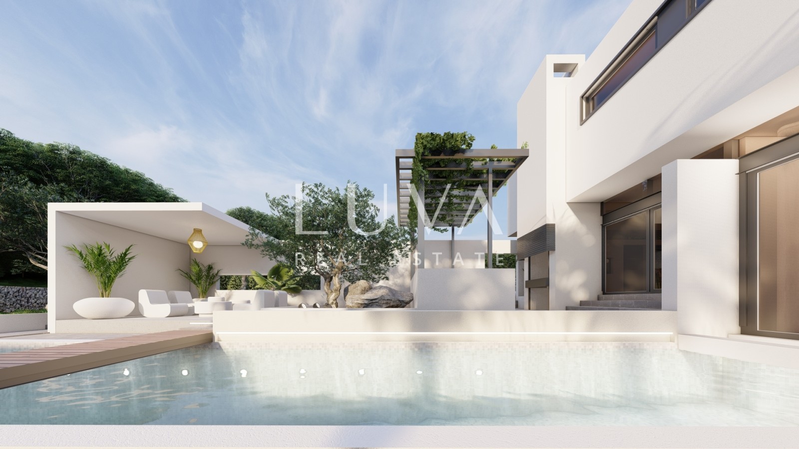 Rogoznica, Jarebinjak, modern house 237m2 with pool for sale