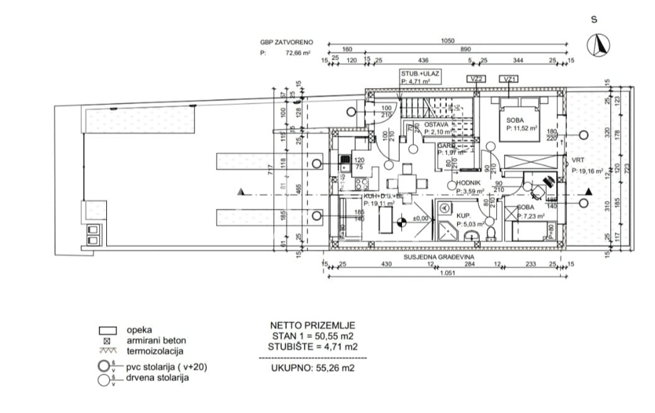 Zagreb, Donje Vrapče, 3 room apartment with private garden, new construction