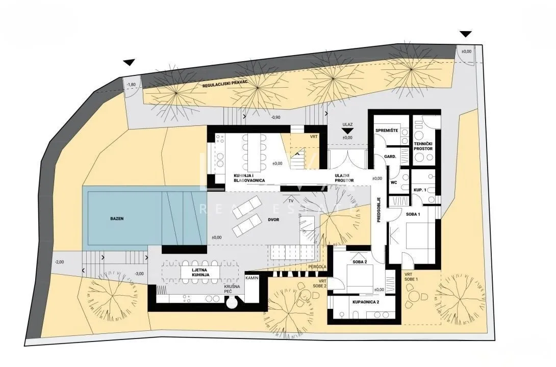 Zadar, Ist, building plot 590 m2, first row to the sea, for sale