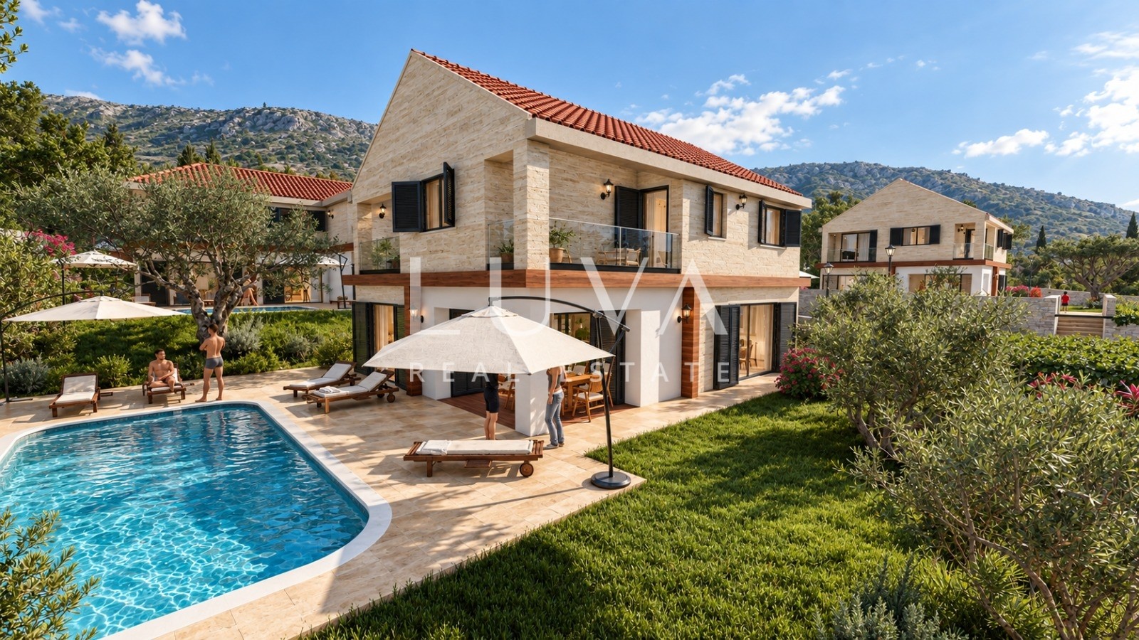 Brač, Bol, modern Mediterranean house 165 m2 with pool, for sale