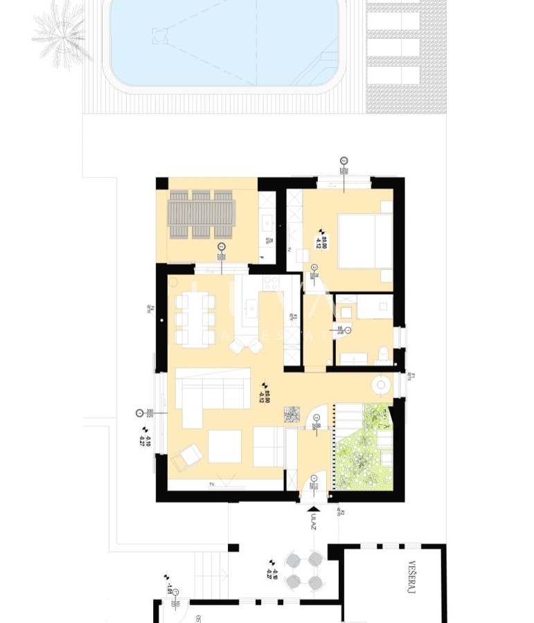 Brač, Bol, modern Mediterranean house 165 m2 with pool, for sale
