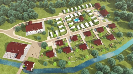 Plitvička jezera, Kompolje, investicijski projekt s građevinskim dozvolama i etno kućom, 27.840 m2